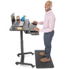 Black | Take your workspace anywhere with the black Stand Steady mobile podium.
