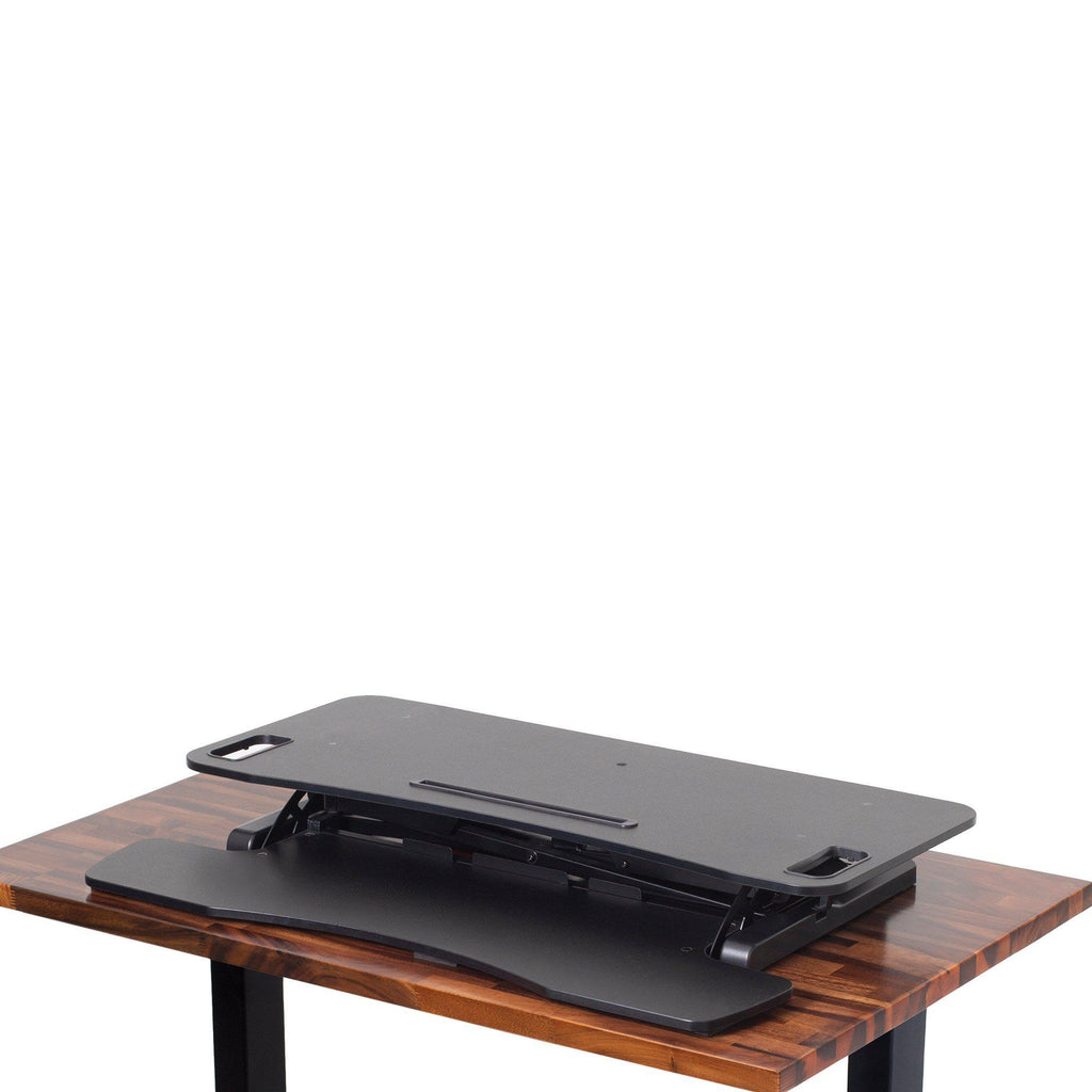 Stand Steady Flexpro Power 36 inch Electric Standing Desk - Electric Height Adjustable Stand Up Desk by Award Winning Holds 2 Monitors (Black) (36)