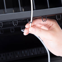 black | short-/-14-devices | Plastic cable clips keep cords from tangling