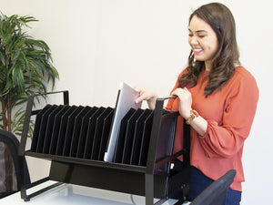 Stand Steady features a wide selection of open charging carts for any workspace.