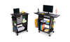 The Stellar AV cart collection by Stand Steady offers innovative pegboard siding for easy storage on-the-go.