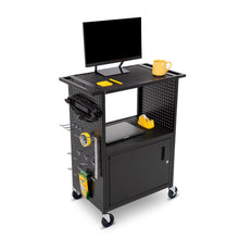 Float of the Stellar AV cart by Stand Steady with cabinet.