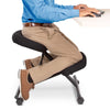 The height adjustable ProErgo pneumatic kneeling chair by Stand Steady.