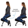Improve your posture with the height adjustable kneeling chair by Stand Steady.