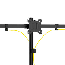The Stand Steady monitor mount features convenient cord management.