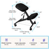 Dimensions of the ProErgo kneeling chair by Stand Steady.