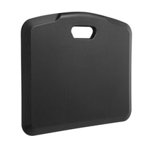 Black | 22-inch-mat | Side view float of the Stand Steady anti-fatigue mat with handle.