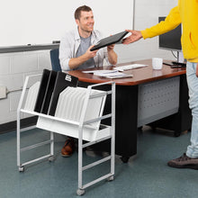 Ideal for any school or classroom, the Line Leader 16-device open charging cart by Stand Steady keeps your electronic devices safely charged and organized.