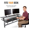 The Stand Steady clamp-on desk shelf fits surfaces up to 1.25