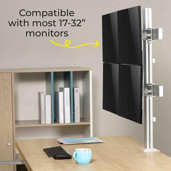  Stand Steady Soporte para 6 monitores, Soporte de monitor  ajustable en altura resistente con abrazadera en la base