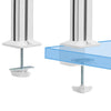 Silver | four-monitors | Use a clamp-on or grommet mount base for your Stand Steady 4 monitor mount.