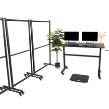 Combine the Stand Steady room dividers for temporary workspace walls.