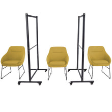 Separate spaces in your business with this portable room divider.