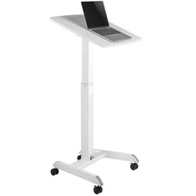 White | A spacious desktop can fit your laptop and other desk necessities with plenty of room to fit everything you need to have a productive workday.