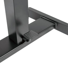 Black | Go from sitting to standing with the pneumatic foot pedal for easy height adjustment.