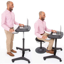 Sit or stand with the Cruizer Express mobile podium.