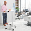White | Lifestyle image of the white Stand Steady Cruizer Premier in an office setting.