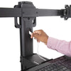 Convenient cord management will keep your workspace organized and clutter free.