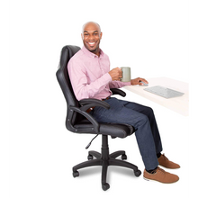 Stand Steady Faux Leather Ergonomic Desk Chair.