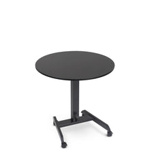 The Stand Steady height adjustable round table and mobile workstation, no props.