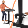 Raise and lower the round table with a convenient pneumatic foot pedal.