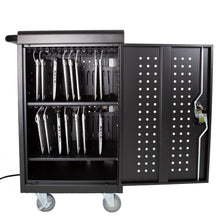 Line Leader compact mobile charging cart holds 30 devices. 