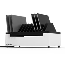 White | Front view of the Line Leader open charging station.