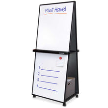 The Stand Steady mobile whiteboard with props on it.