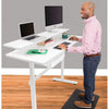 White | Lifestyle image of the Stand Steady desk drawer attached to a desk, with person standing at the desk.