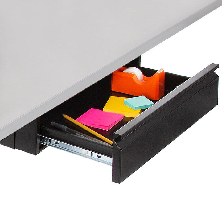 Under Desk Drawer Organizer Clamp-On, Mesh Metal Desk Drawer Attachment, 2  Drawer Slide Out, On Desk Or Under Desk Organizer For Office Supplies 