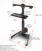 Dimensions of the Dual Monitor Mobile Workstation by Stand Steady.