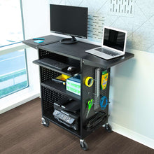 Lifestyle image of the Stellar media cart in an office setting.