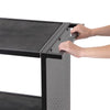 The Stellar AV cart with cabinet comes with ergonomic push handles.