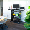 Lifestyle image of the Stellar AV cart in a classroom setting.