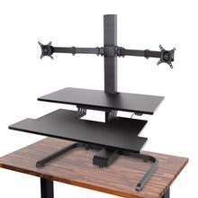 black | two-monitor-arms | The two arm monitor mount Techtonic, no props.