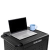 A padded top shelf allows the Line Leader charging cart to double as a mobile workstation.