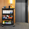 Black | four-tub-shelves | large | The versatile Tubstr  rolling utility cart makes the perfect cleaning cart or storage cart for your workspace.