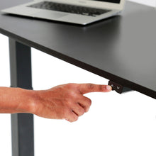 black | black-shelf | Raise and lower your Tranzendesk standing desk with shelf at the touch of a button.