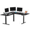 Fit up to five screens on your extra large Tranzendesk l-shaped standing desk.