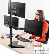 Black | Three-Monitors | Enjoy ergonomic screen viewing with the Stand Steady triple monitor mount. 