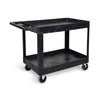 Black | two-tub-shelves | extra-large |Stand Steady Tubsr extra large utility cart with two tub shelves.