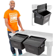 Add Tubstr storage bins to any Tubstr tub shelf utility cart.