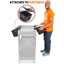This 2-pack of tub cart storage bins can fit on any side of your Tubstr utility cart.