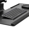 Close-up image of the Stand Steady tilting keyboard tray.