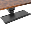 Screw-on under desk tilting keyboard tray by Stand Steady without props.
