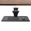 Screw the Stand Steady keyboard tray underneath your desktop for secure under-desk storage.