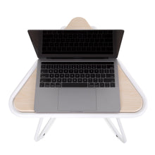 Maple-wood-print | The Vertex end table easily fits your laptop or notebook for the perfect compact worksurface.