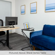 black | Easily pull a Vertex side table up to any chair or sofa for a convenient portable workspace!