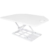 White | A modern design with a white desktop allows this desk converter to blend into any environment at home or work.