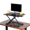Black | 28-inch-desktop | The X-Elite Pro 28 inch desk converter in black can take your desk from sitting to standing in seconds.